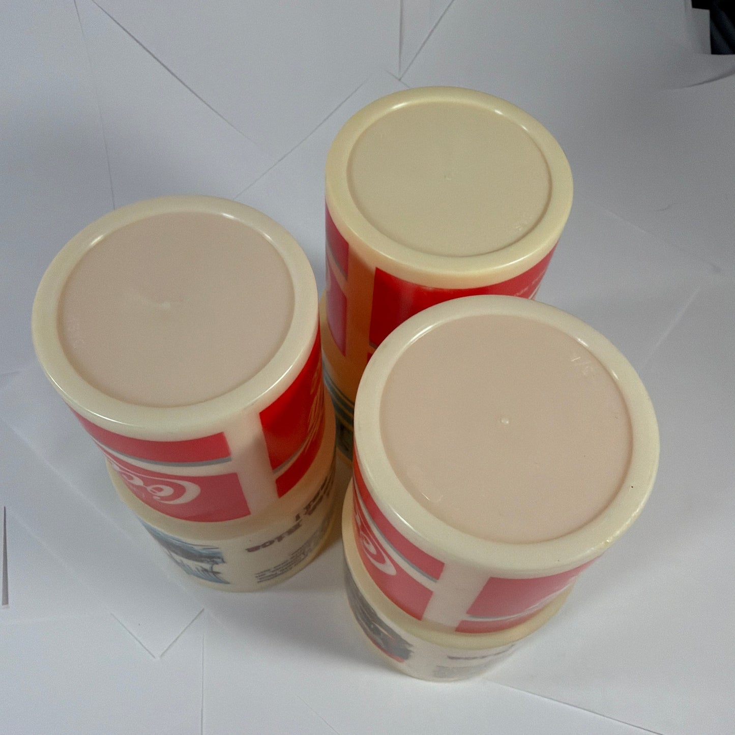 Coca-Cola Costa Rica Souvenir Stackable Plastic Tumblers Lot of 3 Limón San José