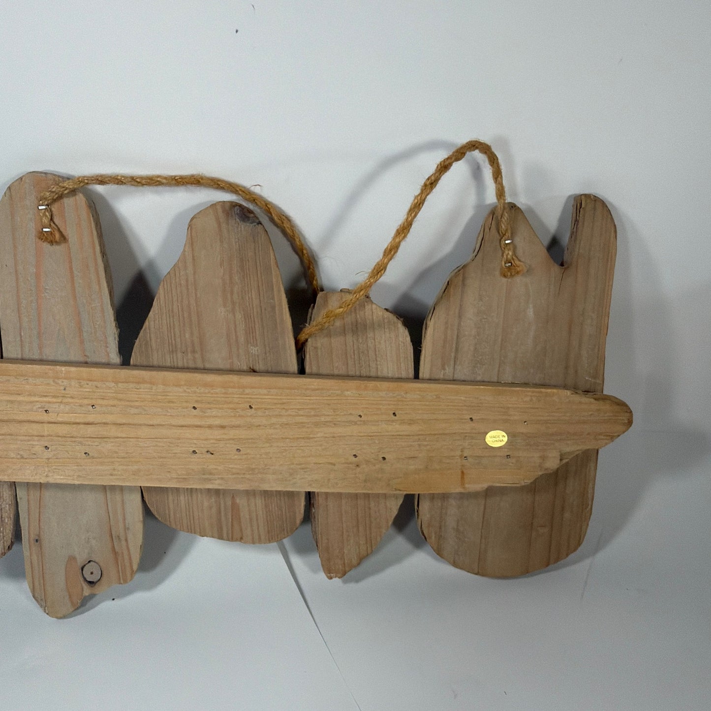 Rustic Wooden Beach Hanging Sign 14 x 9 x 1 in