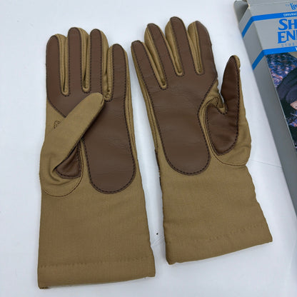 Vintage L'eggs Sheer Energy Driving Gloves Camel Mink One Size Knit Lined