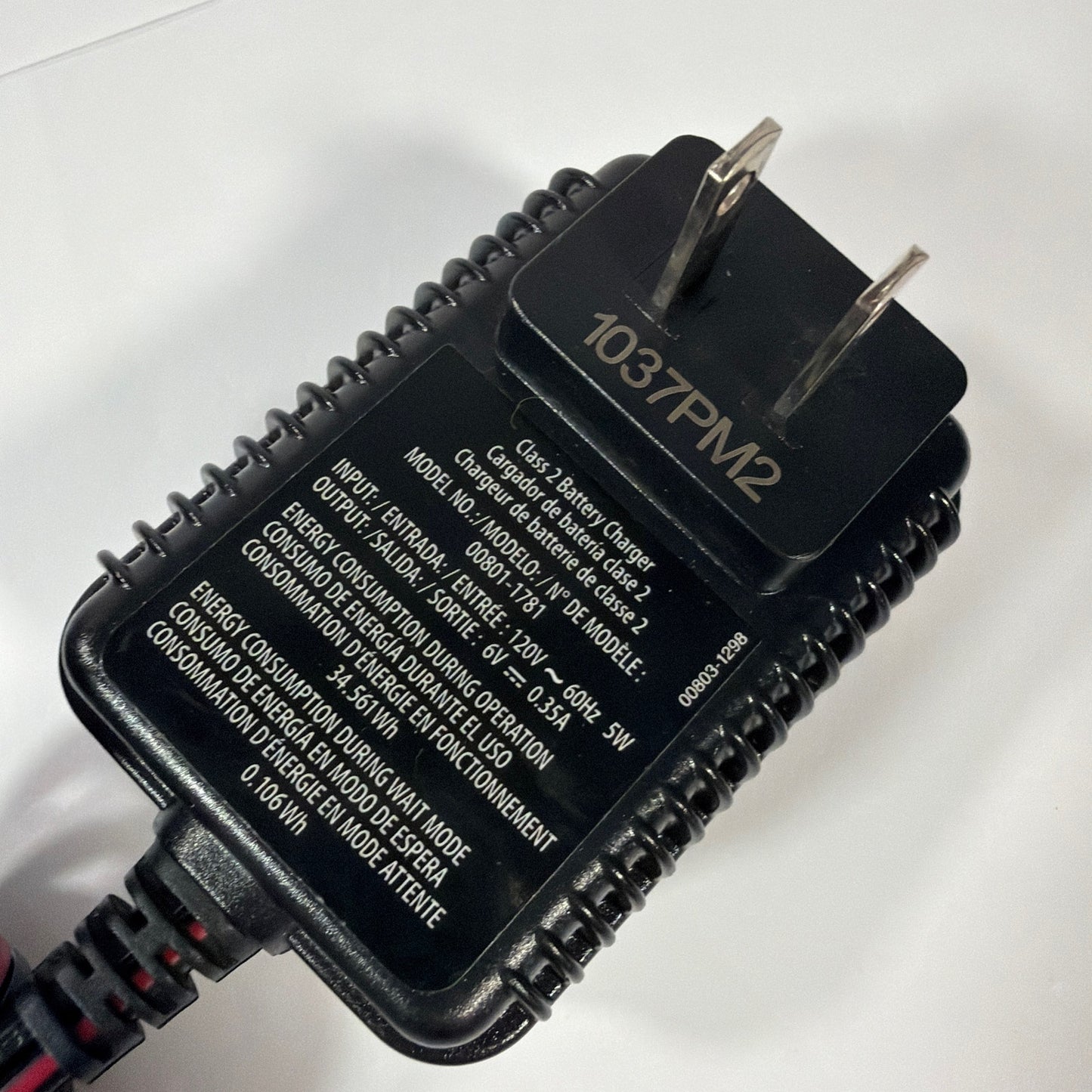 Fisher-Price Power Wheels 6V Battery Charger 00803-1295 00801-1787 Tested