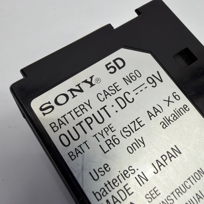 Sony 5D Battery Case N60 AA x6 DC 9V Output Made in Japan Tested Working