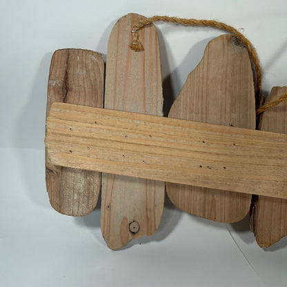 Rustic Wooden Beach Hanging Sign 14 x 9 x 1 in