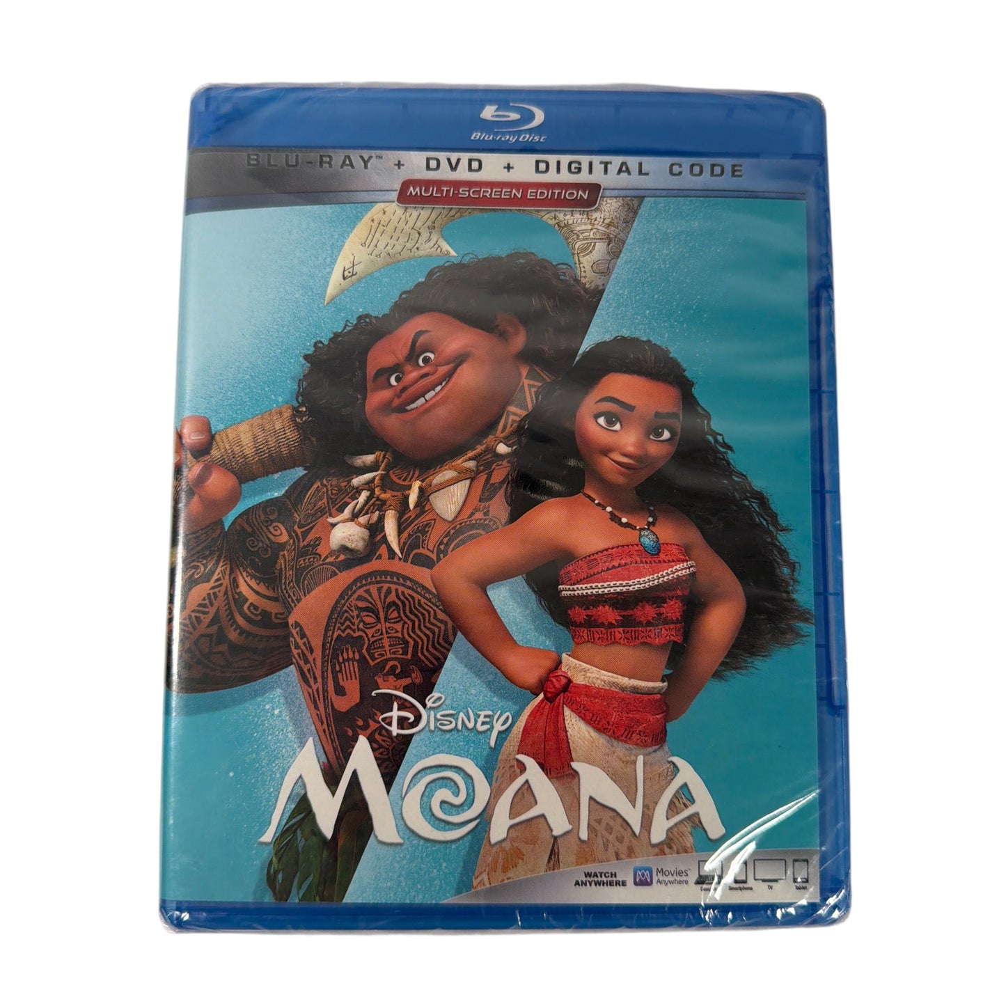 Disney Moana Blu-ray DVD Digital Code Multi-Screen Edition Sealed