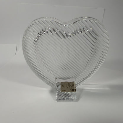 Mikasa Japan Clear Crystal Heart Picture Frame 4 Inch