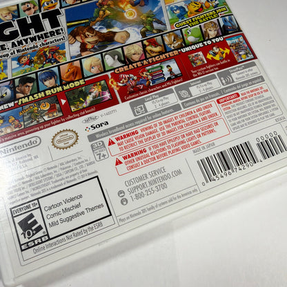 Super Smash Bros for Nintendo 3DS Empty Case and Manual No Game