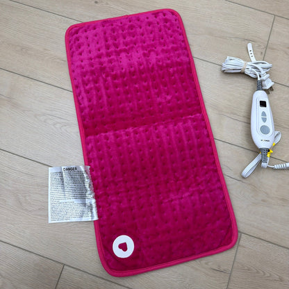 Woomer HPU-001 Electric Heating Pad 12 x 24 Pink Plush Tested
