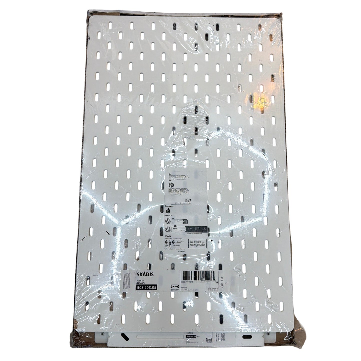 IKEA SKÅDIS White Pegboard 14 1/4 x 22 In 503.208.05