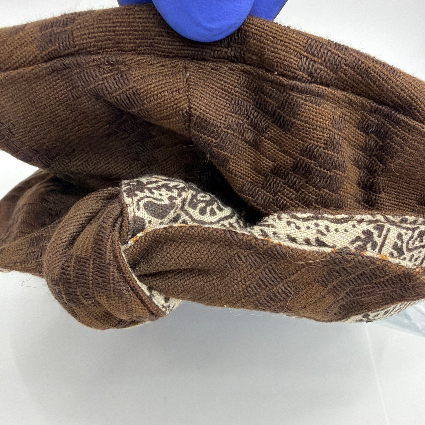 Philippe Guestault Paris Brown Woven Checkerboard Newsboy Baker Boy Cap