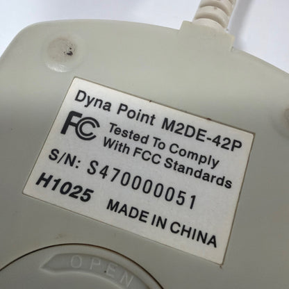 Dyna Point M2DE-42P PS/2 Wired Ball Mouse Beige Tested Working