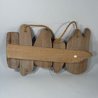 Rustic Wooden Beach Hanging Sign 14 x 9 x 1 in