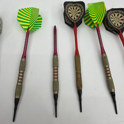 Lot of 10 Vintage Soft Tip Darts With Flights and Viper Tufflex Tips