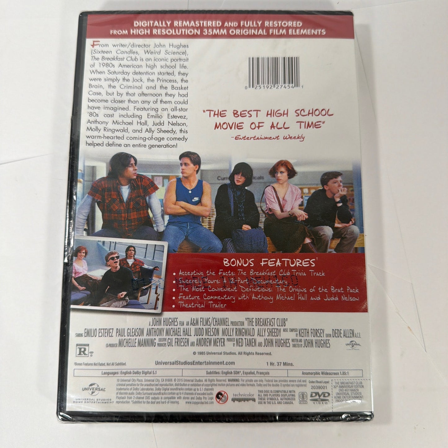 The Breakfast Club 30th Anniversary Edition DVD Factory Sealed