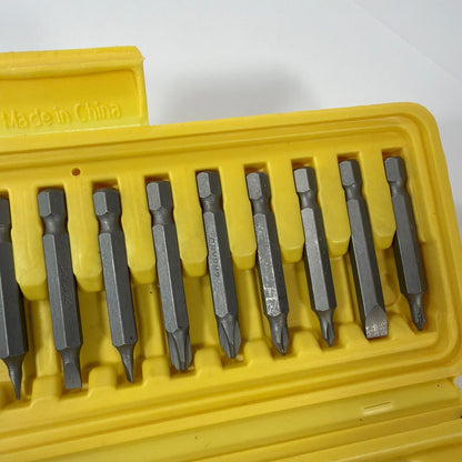 Halftime Drill Driver Bit Set in Yellow Case with Driver Handle