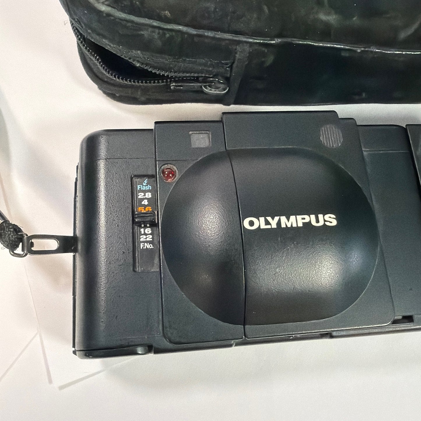 Olympus XA 35mm Film Camera with A11 Flash and Case For Parts/Repair