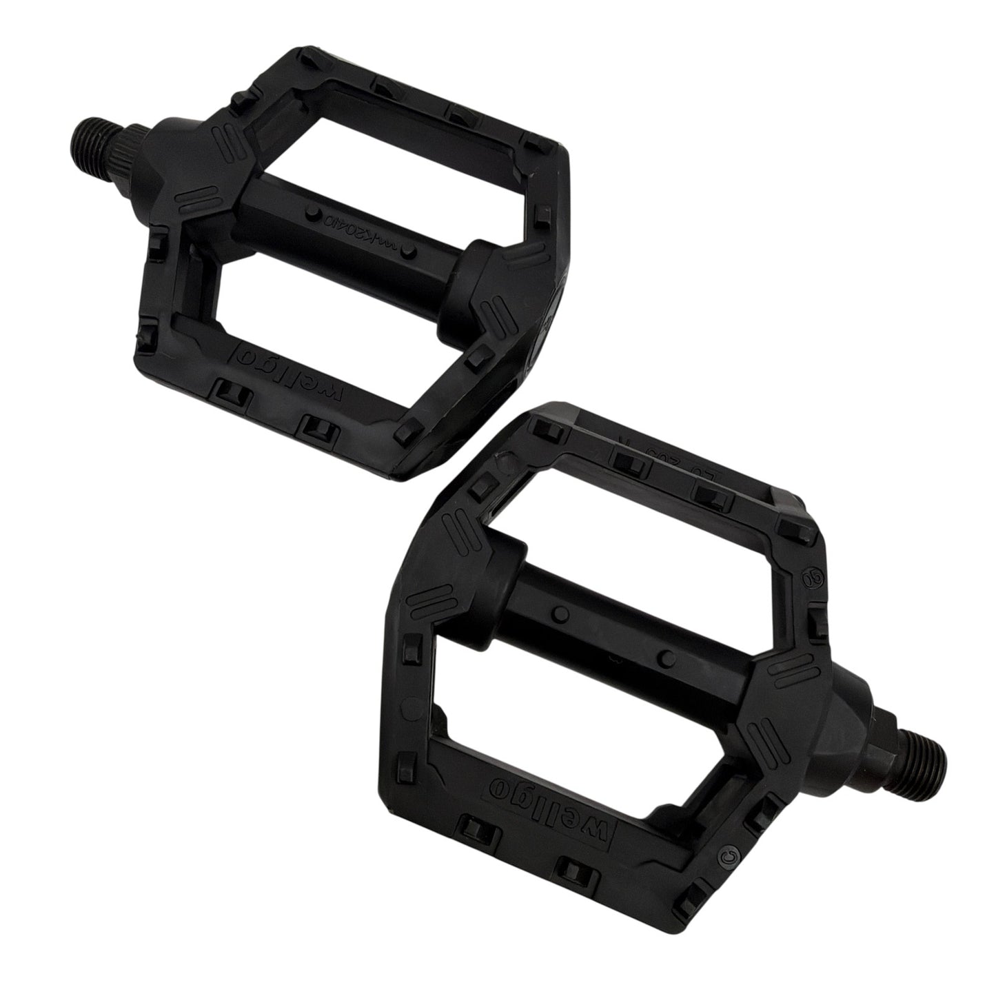 Wellgo LU-205 Black Composite Platform Bicycle Pedals with Reflectors Pair