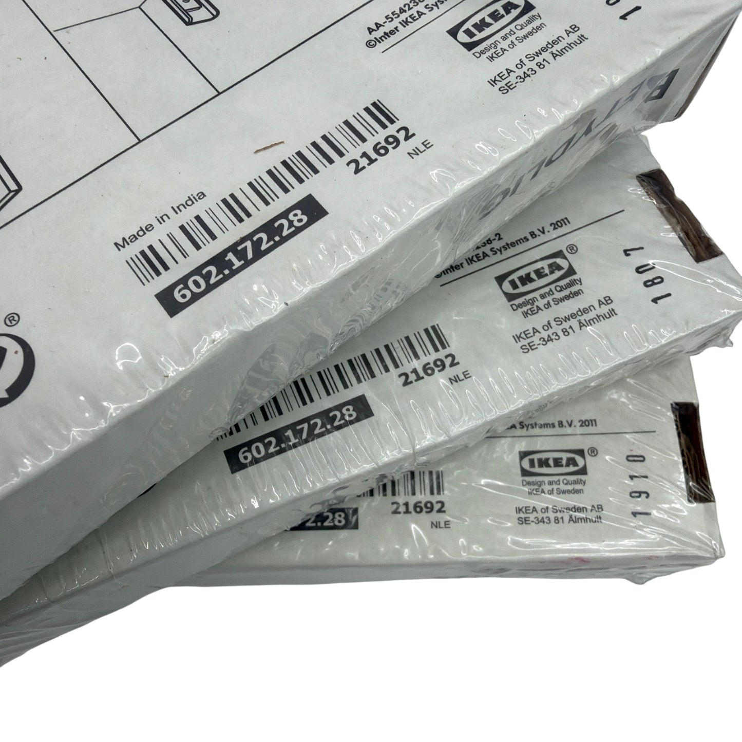 Lot of 3 IKEA BETYDLIG Wall/Ceiling Curtain Rod Brackets Black 602.172.28