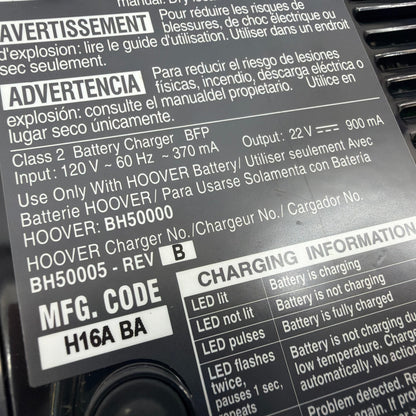 Hoover BH50005 22V Battery Charger Rev B Tested Working