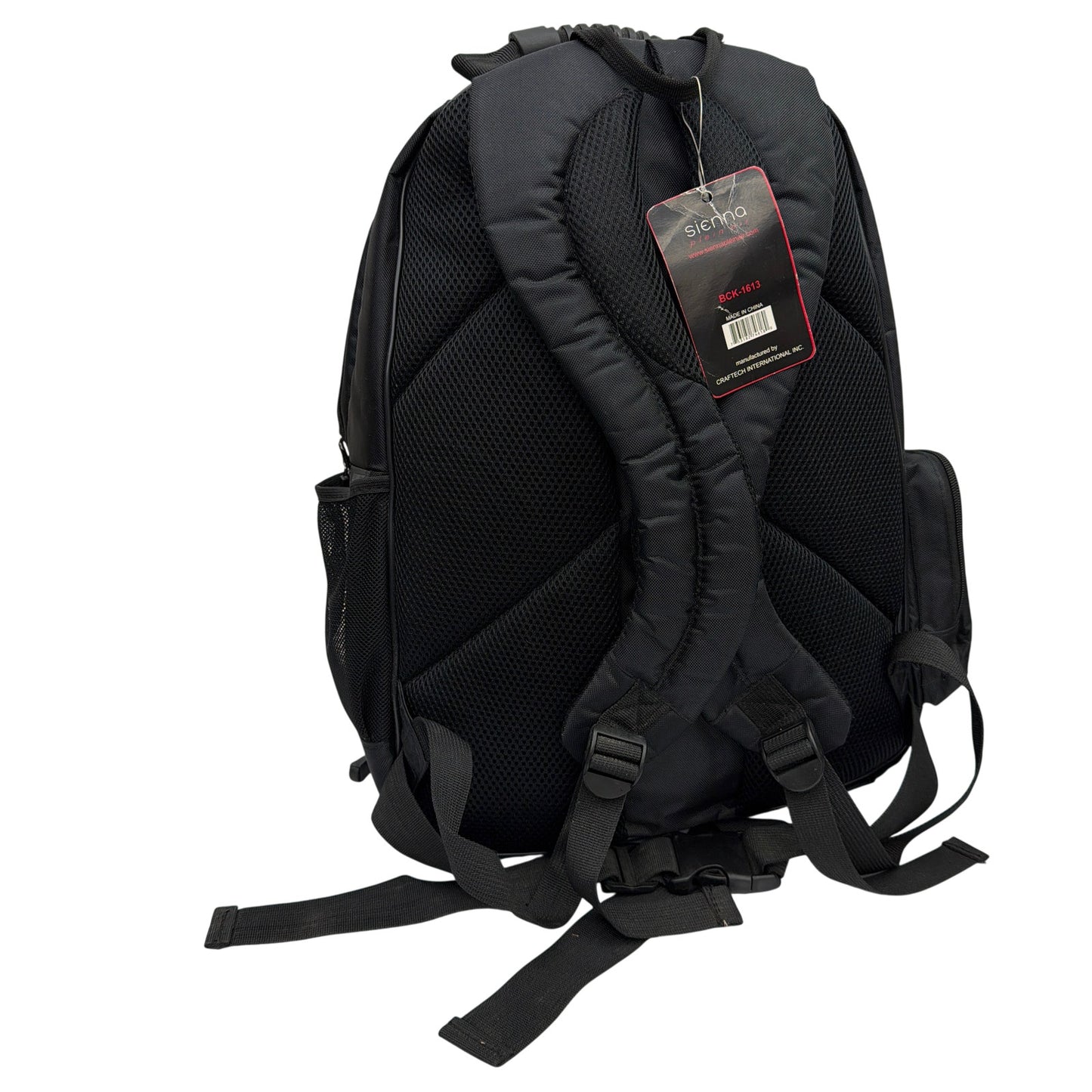 Sienna BCK-151B Black Gray Multi-Compartment Backpack
