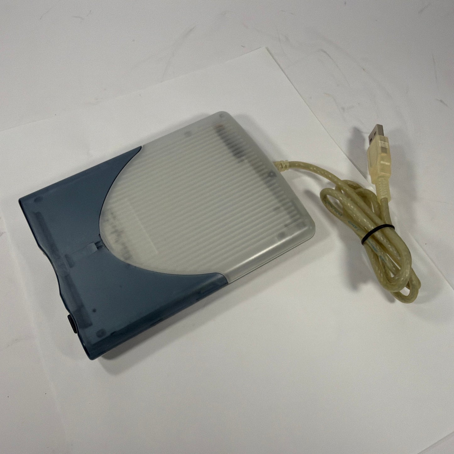 VST FDUSB-M External USB 3.5 Floppy Disk Drive Blue Clear