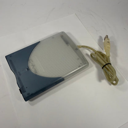 VST FDUSB-M External USB 3.5 Floppy Disk Drive Blue Clear