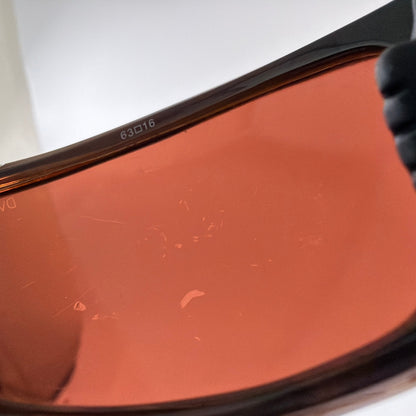 DVX Space DVX Z87-2 Black Wrap Sunglasses Orange Lens