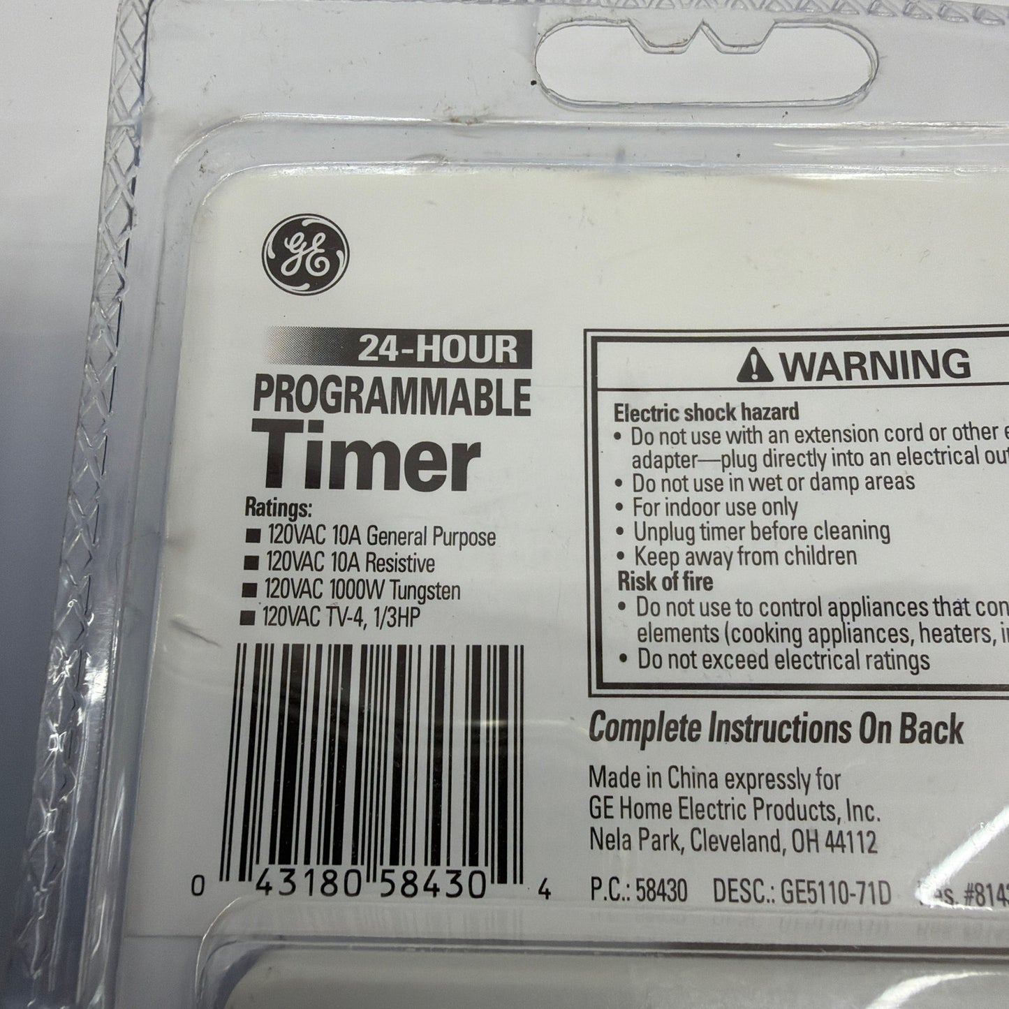 GE 7-Day & 24-Hour Programmable Plug-In Timer Lot of 2 Sealed