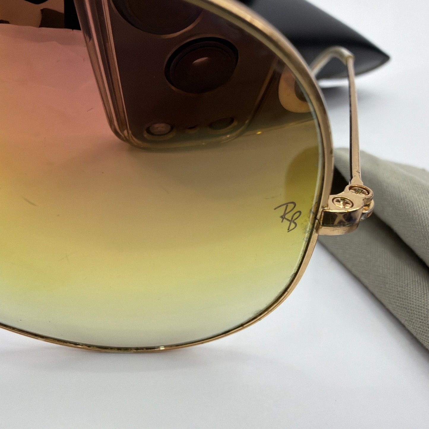 Ray-Ban RB3479 001/70 Sunglasses Gold Frame Mirrored Lens 58-14