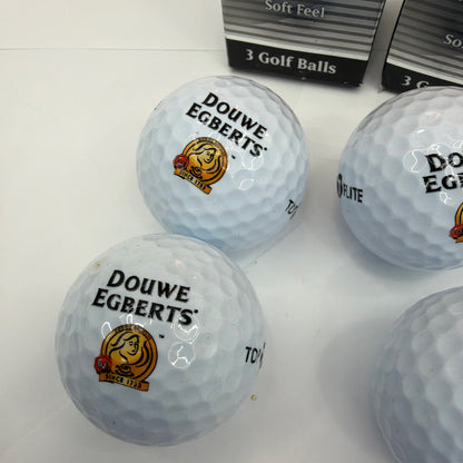 Top Flite Long & Soft Distance Golf Balls Douwe Egberts Logo Lot of 6