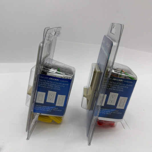 Leviton Decora SureSlide 6621-I 6631-LI 600W Ivory Slide Dimmer Lot of 2