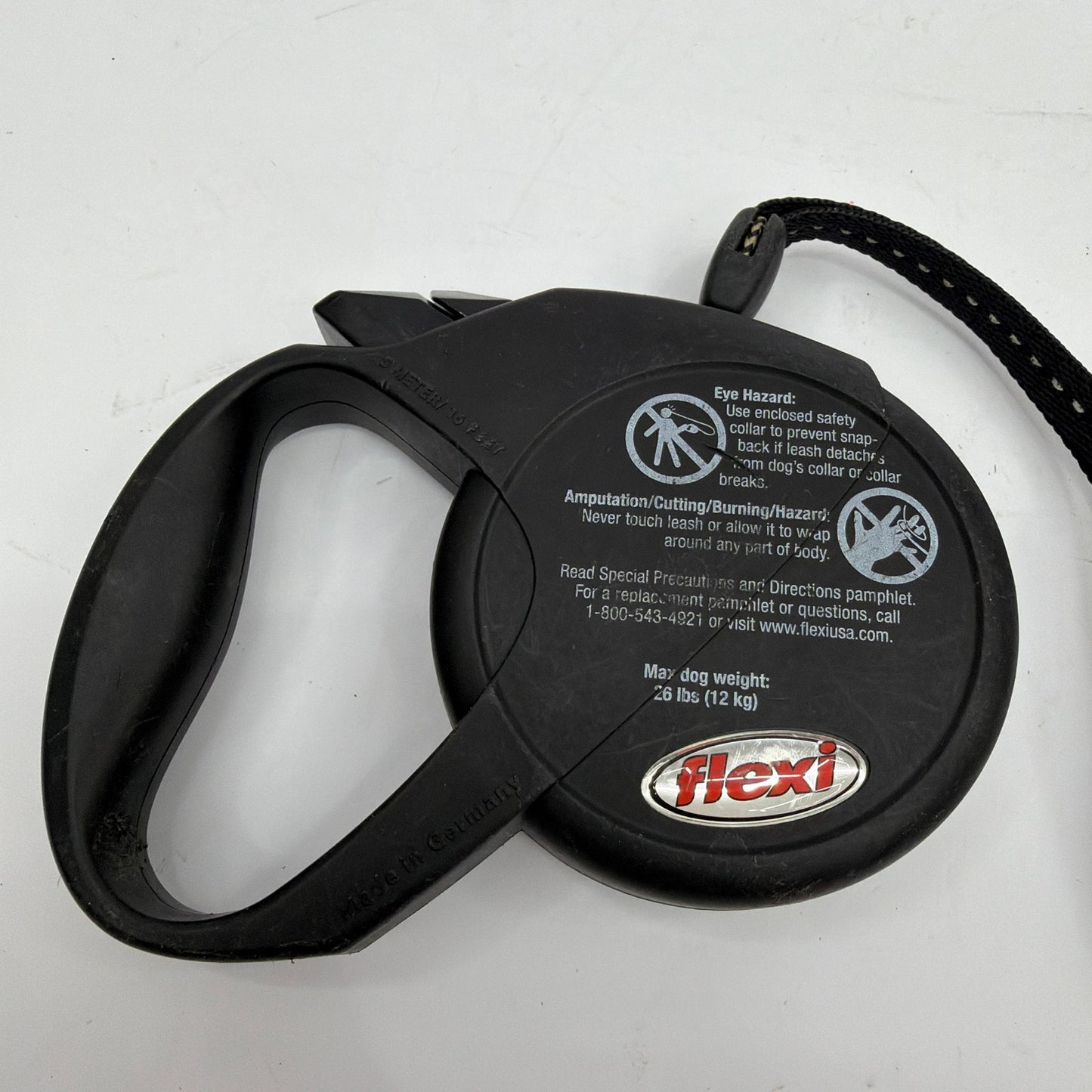 Flexi Classic 1 Retractable Dog Leash Black Up to 26 lb Made in Germany