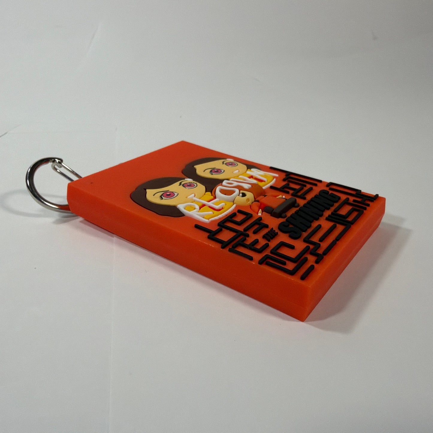 The Shining REDRUM Orange Keychain Key Fob with Twins Graphic