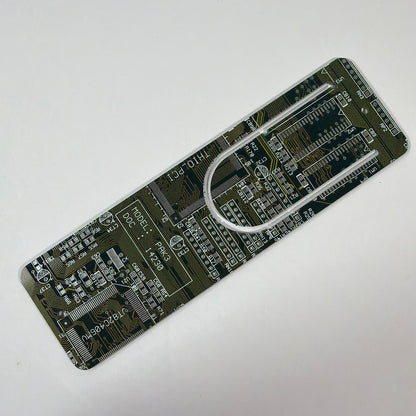 Circuit Board PCB Bookmark Green Gold 6 x 2 Inch