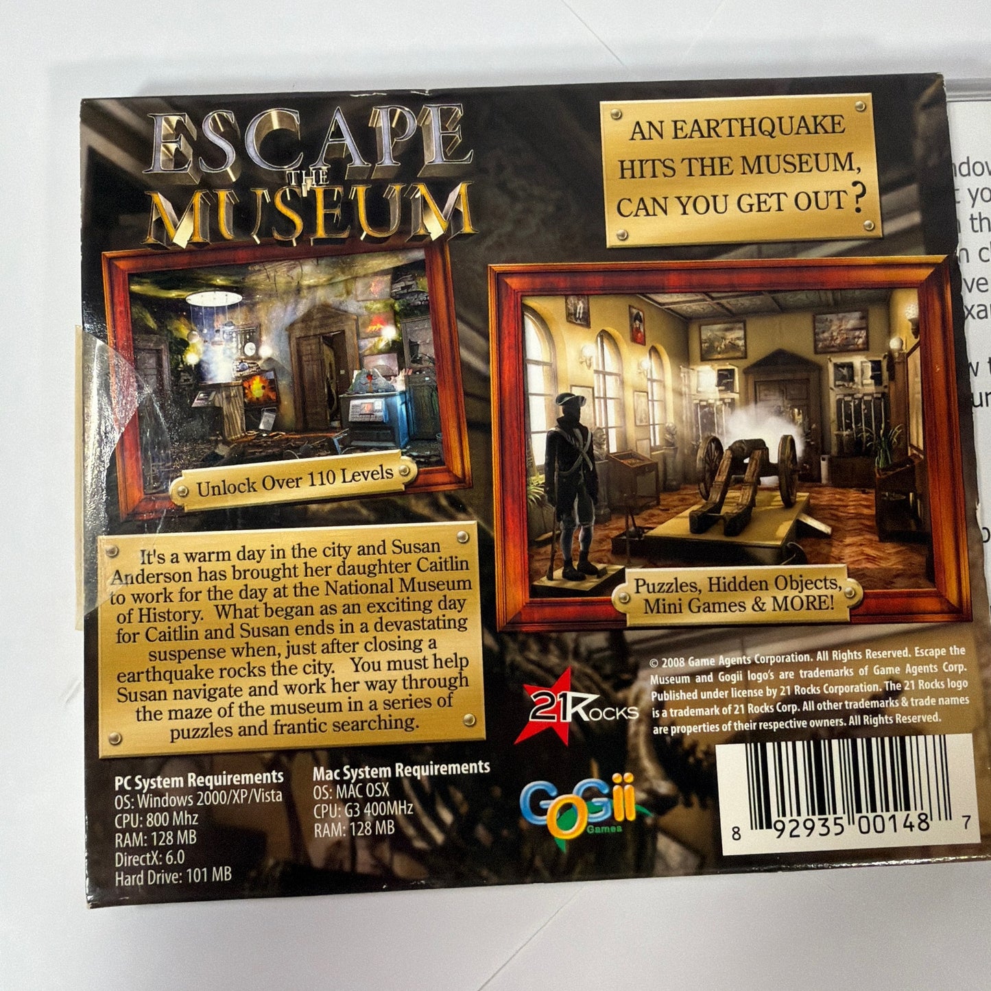 Escape the Museum PC Mac CD-ROM Game Factory Sealed