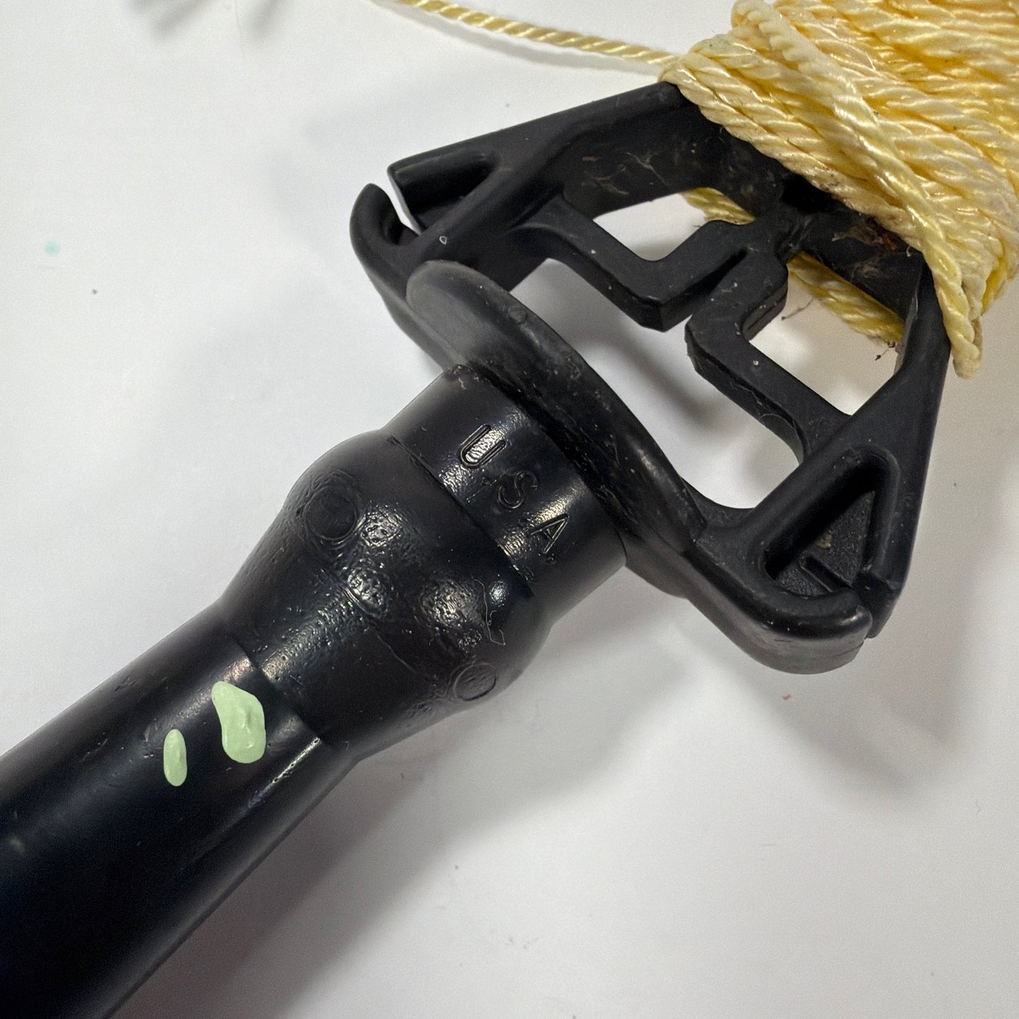 Vintage USA Plastic Line Winder Hand Reel with Yellow Twine