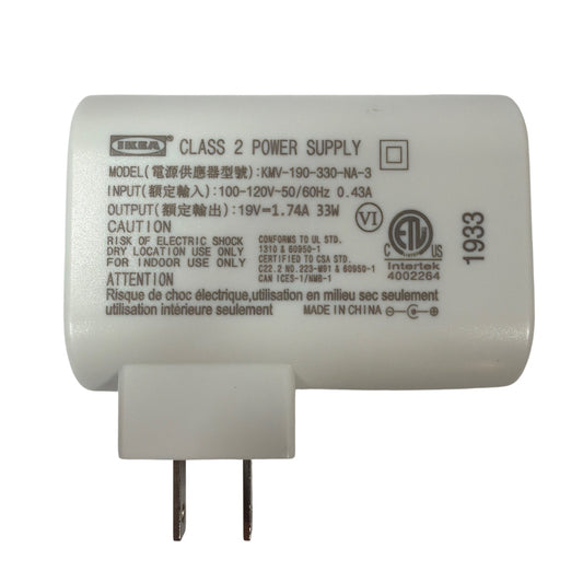 IKEA KMV-190-330-NA-3 19V 1.74A 33W Class 2 Power Supply Adapter