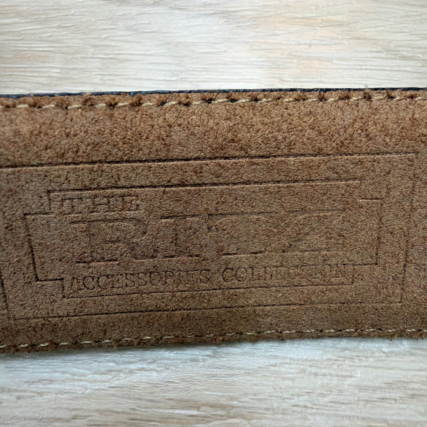 The Ritz Accessories Collection Genuine Leather Belt Brown Brass Buckle Size M ￼