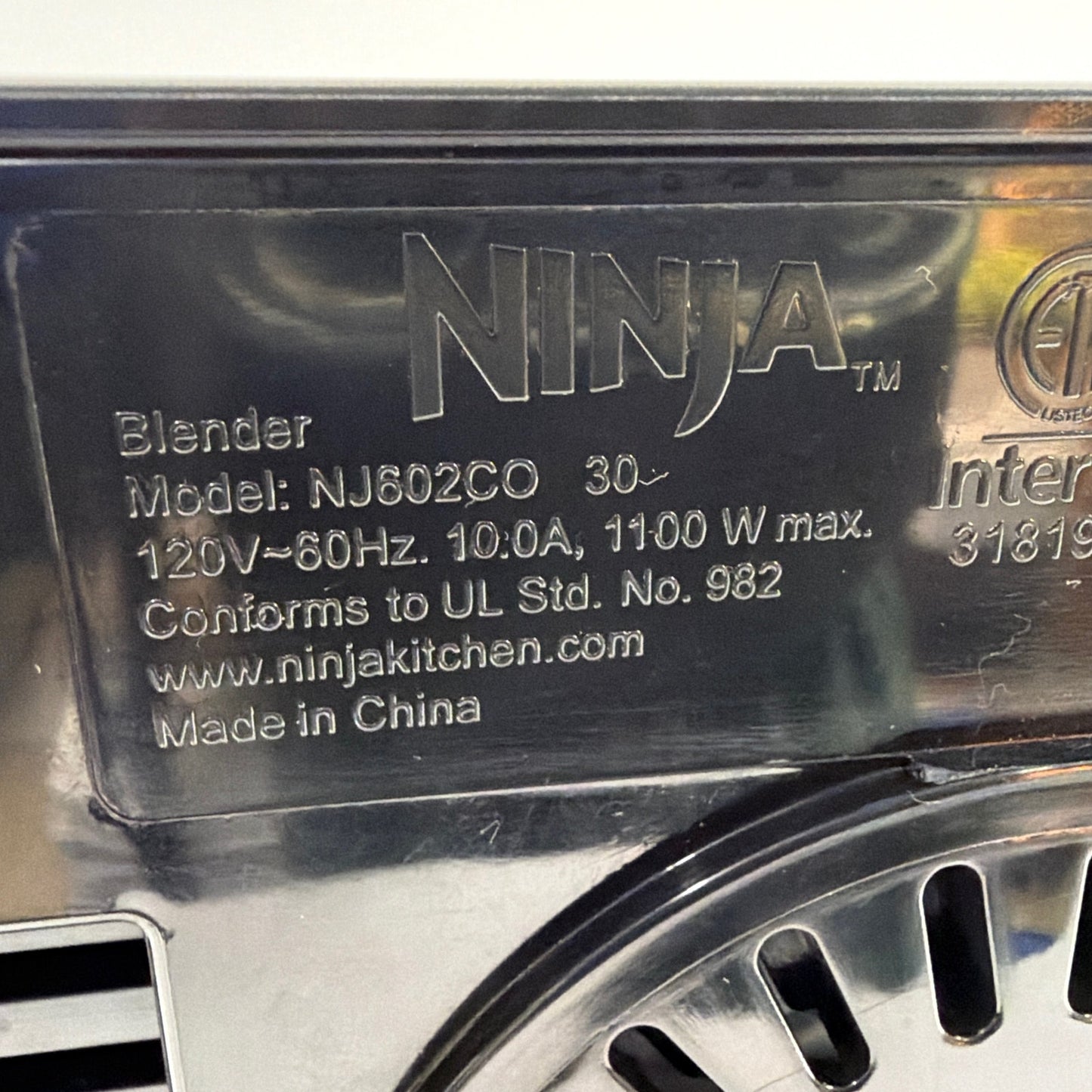 Ninja Pro System 1100 Blender Base NJ602CO with Dough Station Tested Working