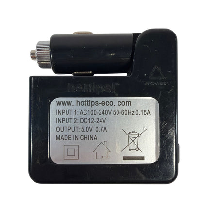 HotTips Eco 4-Way All-in-One USB Charger Wall Plug Car Plug 9V Battery Terminals