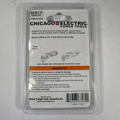 Chicago Electric 67462 2-5/8 in Carbide Grit Oscillating Multi-Tool Blade
