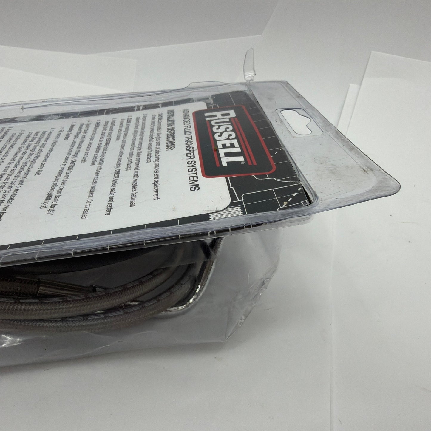 Russell R08839DS Stainless Rear Brake Line for Harley Softail FLST FLSTC FLSTF