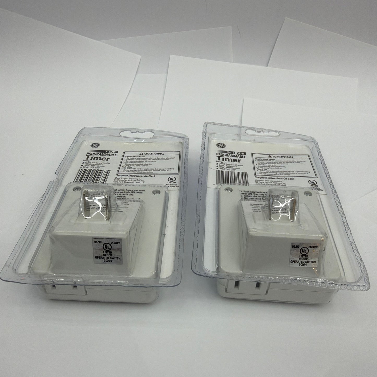 GE 7-Day & 24-Hour Programmable Plug-In Timer Lot of 2 Sealed
