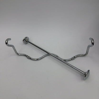 Lot of 4 Chrome Wall-Mounted Guest Towel Holders Approx 13 in