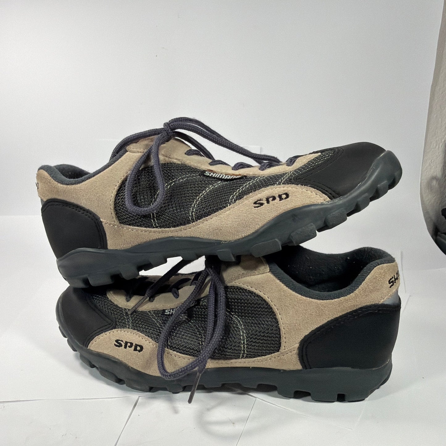 Shimano SPD Cycling Shoes Size 40 Beige Black
