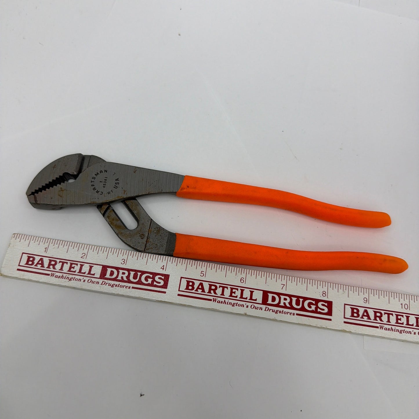 Craftsman 45381 10 Inch USA Forged Adjustable Pliers Orange Handle