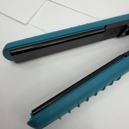 Revlon RVST2029B Ceramic Mini Flat Iron Hair Straightener Teal Black Tested