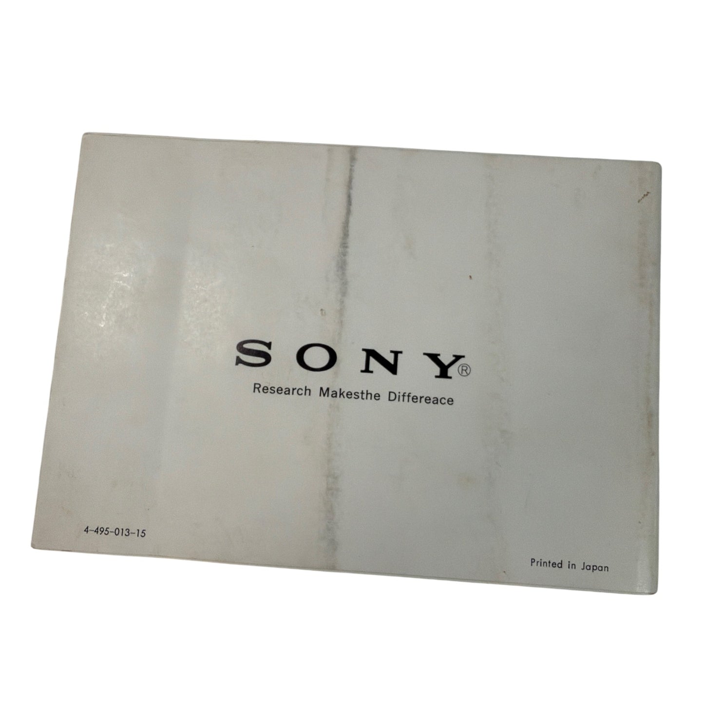Sony Micro TV5-303 Battery Instruction Manual Booklet Printed in Japan
