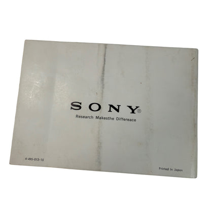 Sony Micro TV5-303 Battery Instruction Manual Booklet Printed in Japan