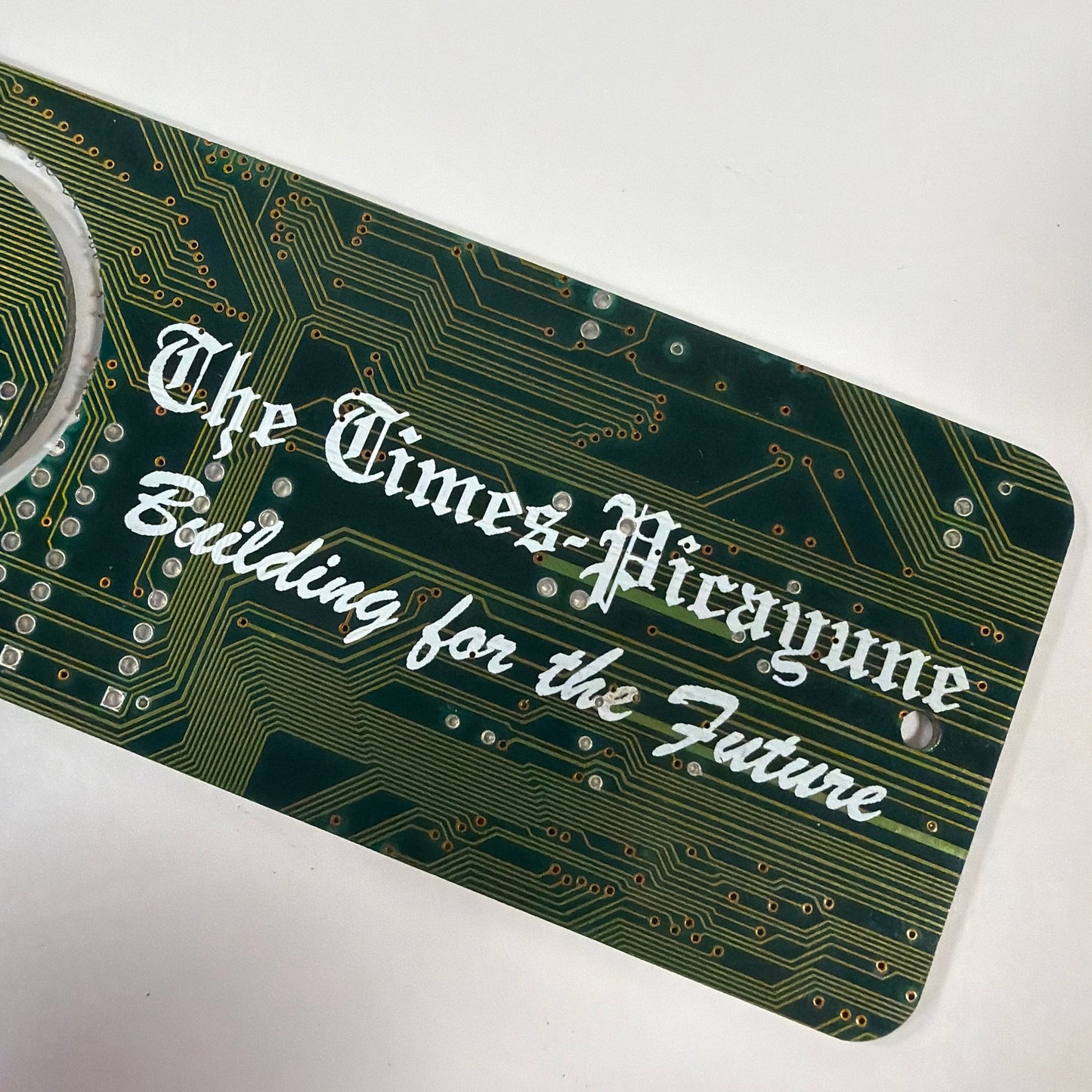 Circuit Board PCB Bookmark Green Gold 6 x 2 Inch