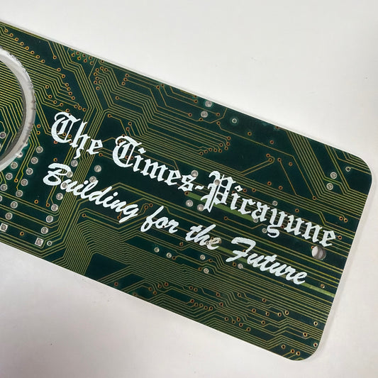 Circuit Board PCB Bookmark Green Gold 6 x 2 Inch