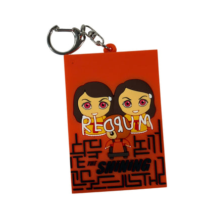 The Shining REDRUM Orange Keychain Key Fob with Twins Graphic